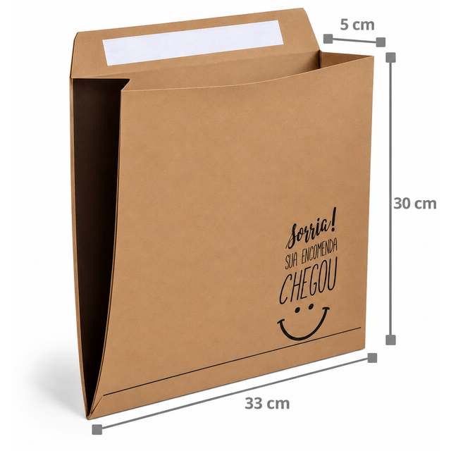 Envelope de papel kraft com dupla face M